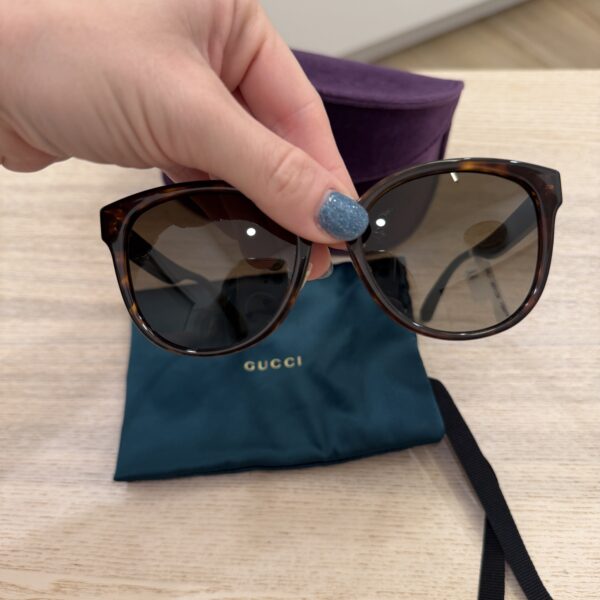 Gucci Round Web Stripe Sunglasses
