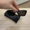 SAINT LAURENT Logo Black Sunglasses