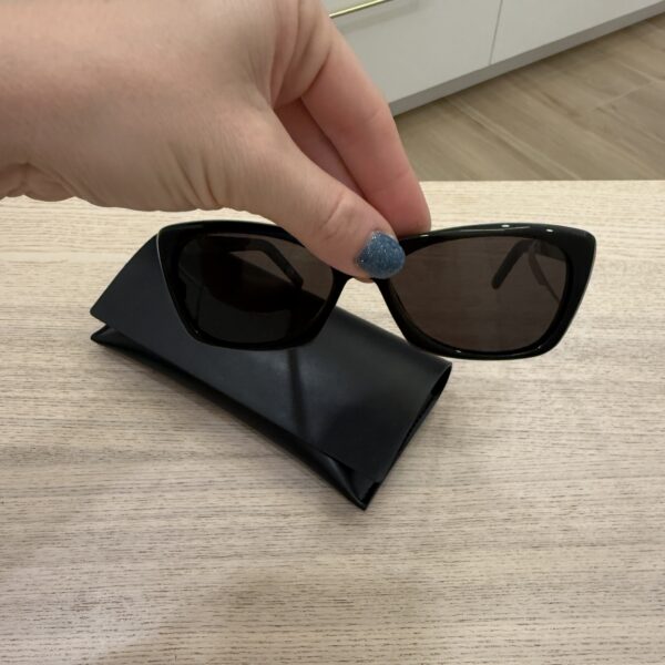 SAINT LAURENT Logo Black Sunglasses