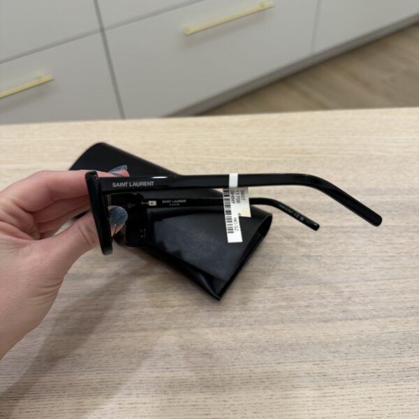 SAINT LAURENT Logo Black Sunglasses