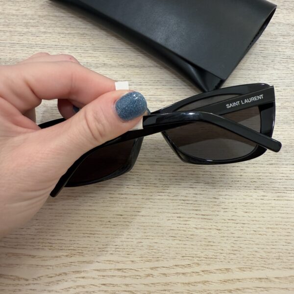 SAINT LAURENT Logo Black Sunglasses