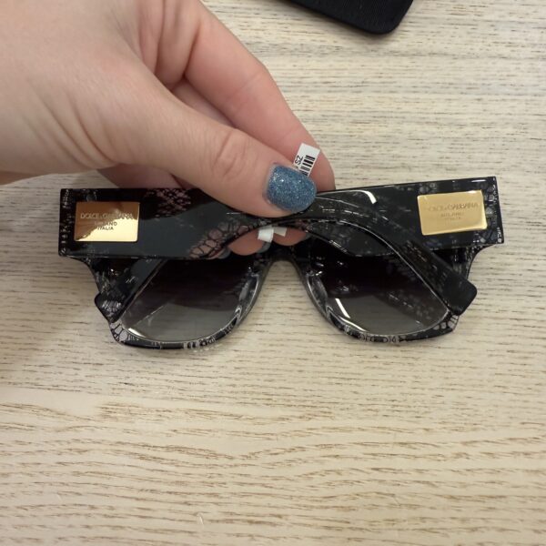 Dolce and Gabbana Cat Eye Black Lace Sunglasses