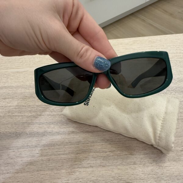 Jacquemus The Ovalo Sunglasses Green and Yellow Gold