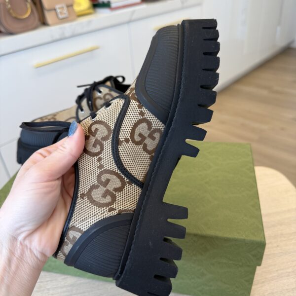 Gucci Maxi GG Supreme Canvas Lace-up Mens 4.5 (Women's 8)