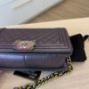 Chanel Boy Flap Bag Quilted Iridescent Goatskin Old Medium