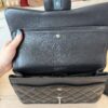 Chanel Patent Quilted Jumbo Double Flap Black with Silver Hardware