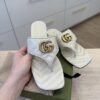 Gucci Marmont Quilted Sandals Size 37 White