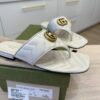 Gucci Marmont Quilted Sandals Size 37 White