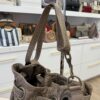 Christian Dior Metallic Lambskin Cannage Drawstring Bag