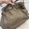 Christian Dior Metallic Lambskin Cannage Drawstring Bag