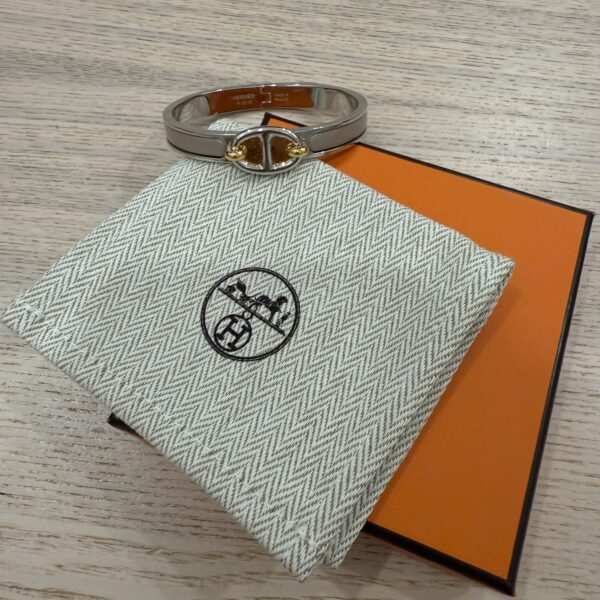 Hermes Mini Clic Chaine d'Ancre bracelet Size PM Marron Glacé