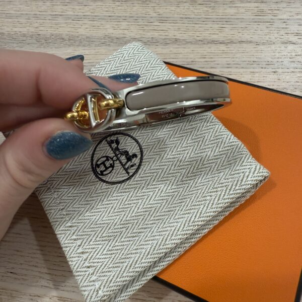 Hermes Mini Clic Chaine d'Ancre bracelet Size PM Marron Glacé