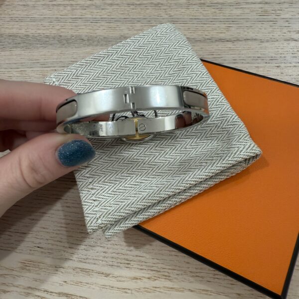 Hermes Mini Clic Chaine d'Ancre bracelet Size PM Marron Glacé