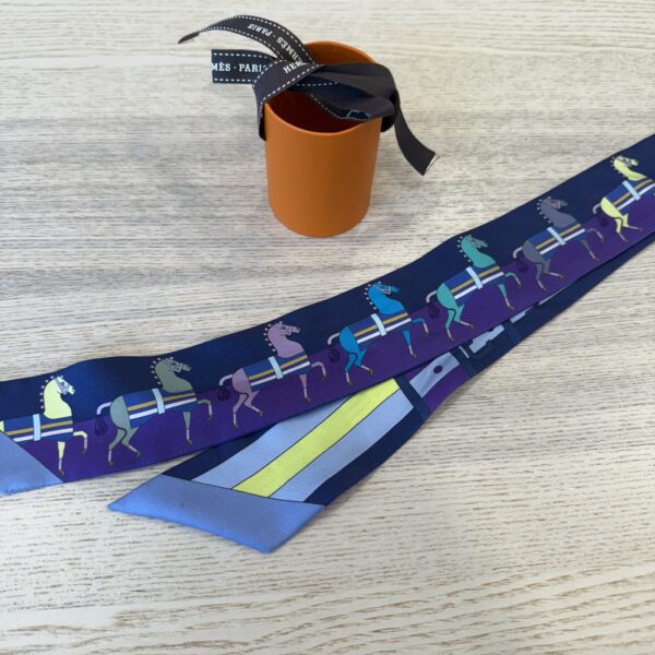 Hermes Multicolor Silk Twilly