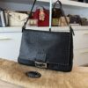 Fendi Calfskin Romano Selleria Mama Baguette Black