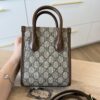 Gucci GG Supreme Small Tote Bag Brown Beige