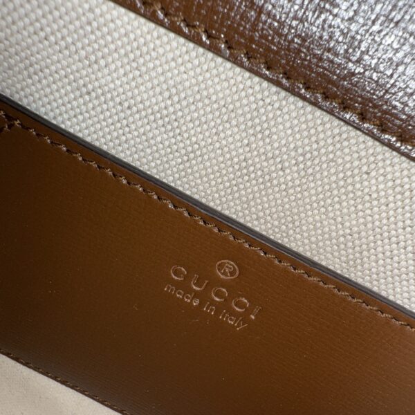 Gucci GG Supreme Small Tote Bag Brown Beige