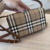 Burberry E-Canvas Vintage Check Hampshire Crossbody Archive Beige