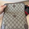 Gucci GG Supreme Monogram Web Neo Vintage Double Flap Messenger Bag Beige New Acero