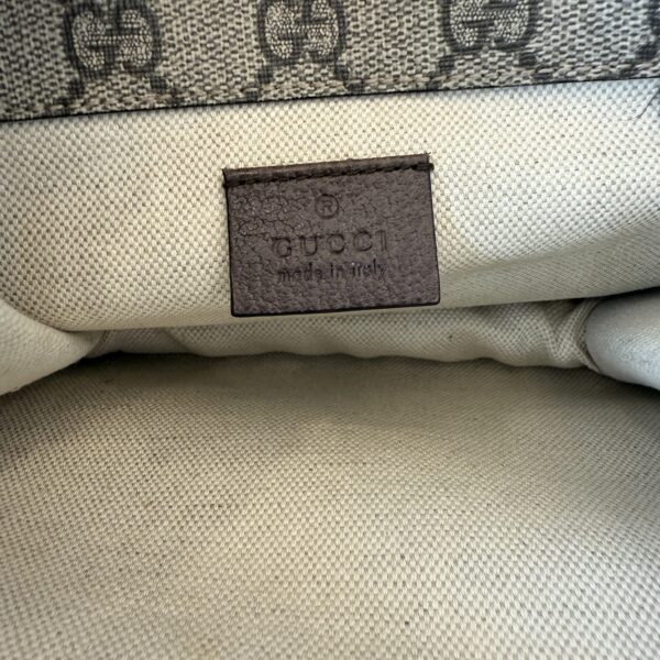 Gucci GG Supreme Monogram Web Neo Vintage Double Flap Messenger Bag Beige New Acero