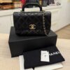 Chanel Shiny Lambskin Quilted Coco Trip Flap Bag Black