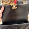 Chanel Shiny Lambskin Quilted Coco Trip Flap Bag Black