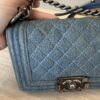 Chanel Denim Quilted Small Boy Flap Blue