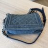 Chanel Denim Quilted Small Boy Flap Blue