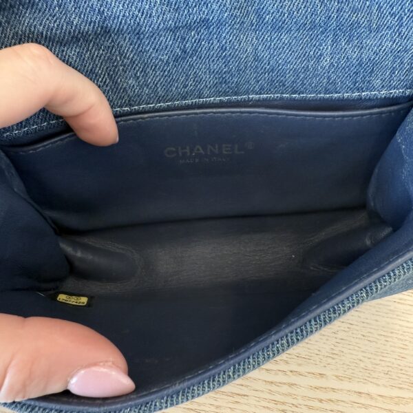 Chanel Denim Quilted Small Boy Flap Blue