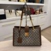 Gucci GG Supreme Monogram Medium Padlock Tote Brown