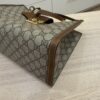 Gucci GG Supreme Monogram Medium Padlock Tote Brown