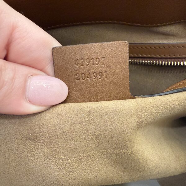 Gucci GG Supreme Monogram Medium Padlock Tote Brown