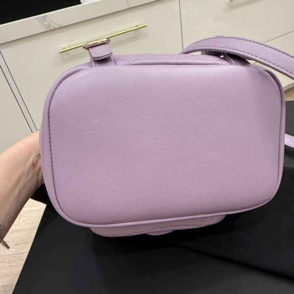 Chanel Lambskin Quilted Small Duma Drawstring Backpack Light Purple