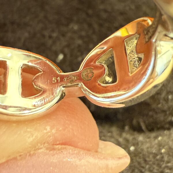 Hermes Chaine d'ancre Enchainee ring, Small Model Size 51