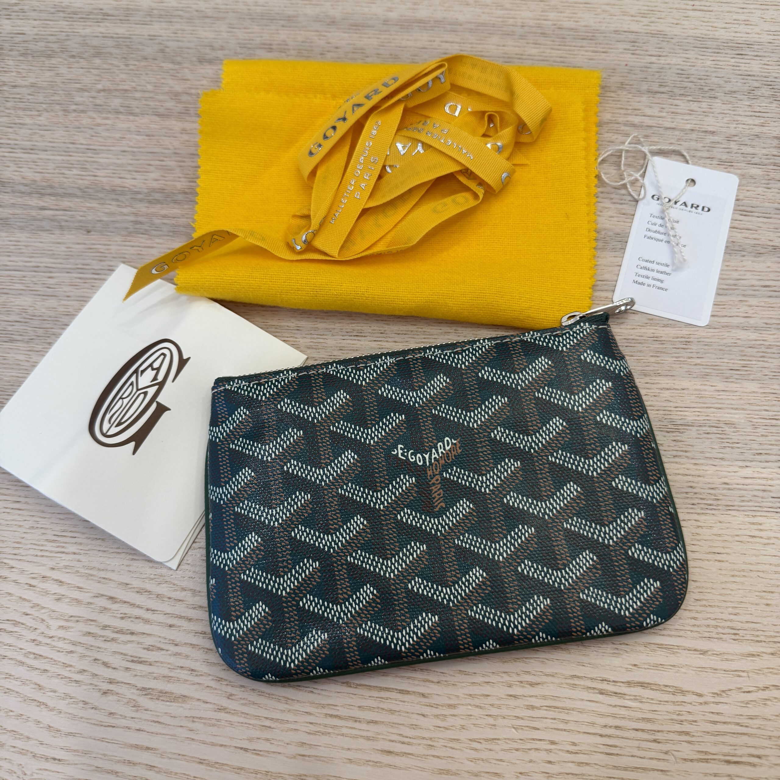 Goyard Goyardine Mini Senat Pochette Green