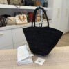 The Row Raffia Emilie Tote Bag Black
