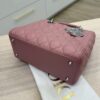 Christian Dior Lambskin Cannage Medium Lady Dior Silver Hardware Mauve