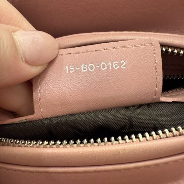 Christian Dior Lambskin Cannage Medium Lady Dior Silver Hardware Mauve