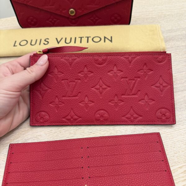Louis Vuitton Empreinte Pochette Felicie Chain Wallet Red
