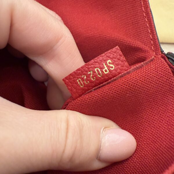 Louis Vuitton Empreinte Pochette Felicie Chain Wallet Red