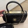 Chanel Lambskin Quilted Small Trendy CC Dual Handle Flap Bag Black Gold Hardware