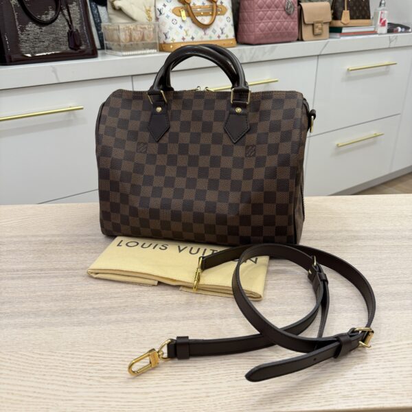 Louis Vuitton Damier Ebene Speedy 30 Bandouliere