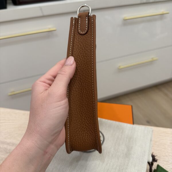 Hermes Taurillon Clemence Evelyne TPM Gold with Silver Hardware