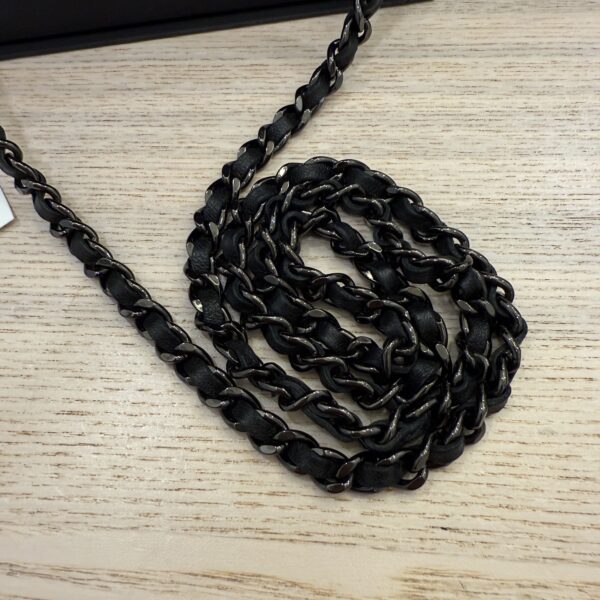 Chanel Lambskin Quilted Trendy CC Wallet On Chain WOC So Black / Black Hardware
