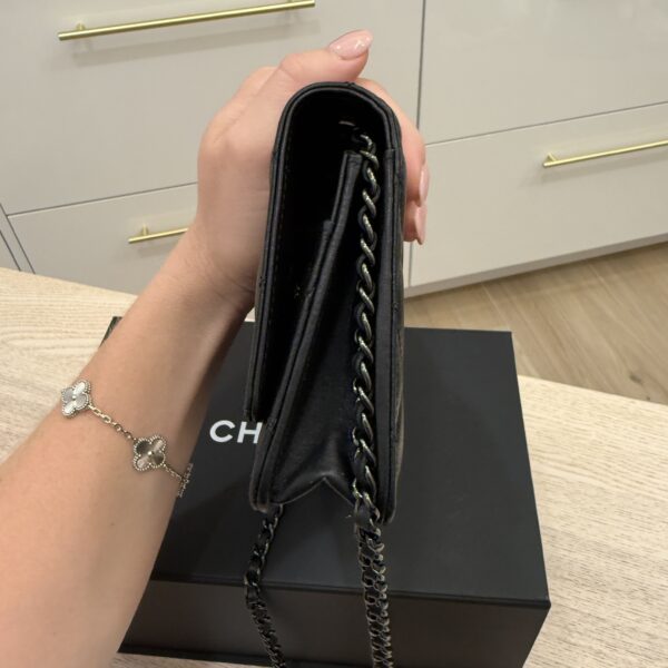 Chanel Lambskin Quilted Trendy CC Wallet On Chain WOC So Black / Black Hardware