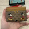 Gucci X DISNEY Mini Vintage GG Supreme Monogram Mickey Mouse Card Holder Beige Vintage Sun Oil
