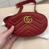 Gucci Calfskin Matelasse GG Marmont Belt Bag 95 38 Red