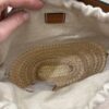 Loewe Leaf Palm Calfskin Drawstring Bucket Bag Natural Tan