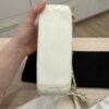 Chanel White Shiny Quilted Lambskin Mini Flap Bag Aged Gold Hardware