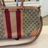 Gucci Monogram Vintage Web Medium Top Handle Bag Pink